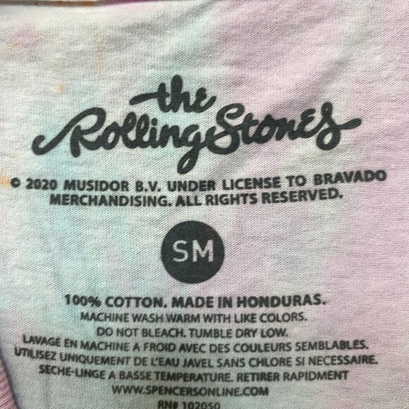 The Rolling Stones  Pastel Tie Dye Rock Tshirt size Small - Picture 4 of 5